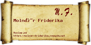 Molnár Friderika névjegykártya